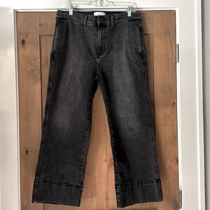 Current/Elliott 'The Wide Leg' jeans Women’s 30 black wash Carpenter pants